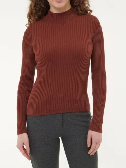 Pullover aus Bio-Baumwolle und Alpaka(mahagoni, XS)