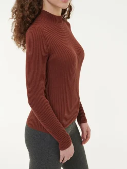 Pullover aus Bio-Baumwolle und Alpaka(mahagoni, XS)