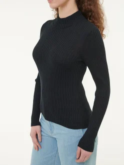Pullover aus Bio-Baumwolle und Alpaka(schwarz, XS)
