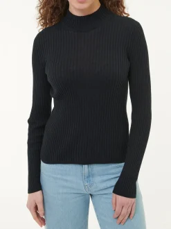 Pullover aus Bio-Baumwolle und Alpaka(schwarz, XS)