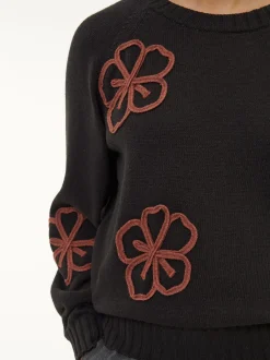 Pullover aus bio-Baumwolle und Wolle(schwarz, XS)