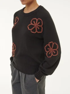 Pullover aus bio-Baumwolle und Wolle(schwarz, XS)