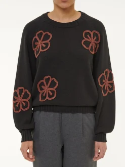 Pullover aus bio-Baumwolle und Wolle(schwarz, XS)