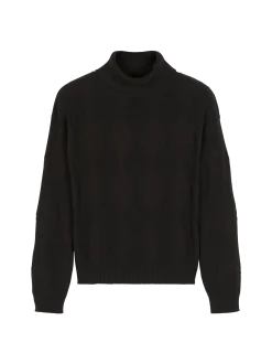 Pullover aus Bio-Baumwolle und Wolle(schwarz, XS)
