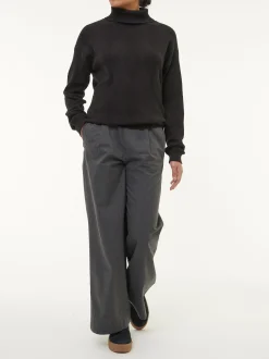Pullover aus Bio-Baumwolle und Wolle(schwarz, XS)