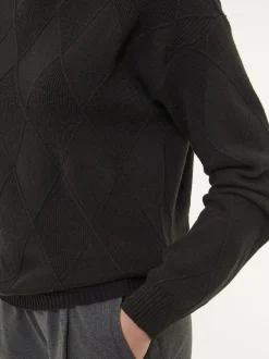 Pullover aus Bio-Baumwolle und Wolle(schwarz, XS)