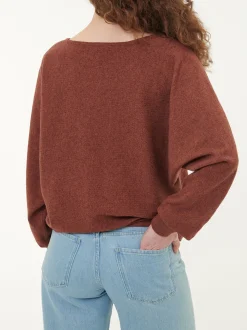 Pullover aus Bio-Baumwolle und Wolle(mahagoni, XS)