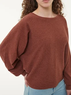 Pullover aus Bio-Baumwolle und Wolle(mahagoni, XS)