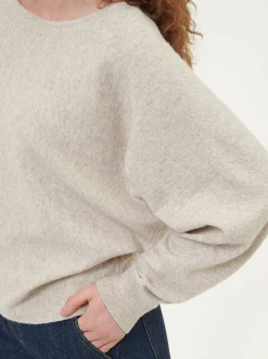 Pullover aus Bio-Baumwolle und Wolle(sand melange, XS)