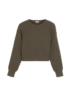 Pullover aus Bio-Baumwolle und Wolle(moor melange, XS)