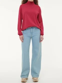 Pullover aus Bio-Baumwolle(weinrot, XS)