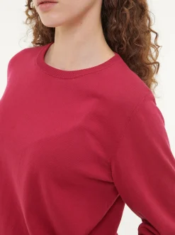 Pullover aus Bio-Baumwolle(weinrot, XS)