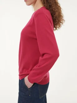 Pullover aus Bio-Baumwolle(weinrot, XS)