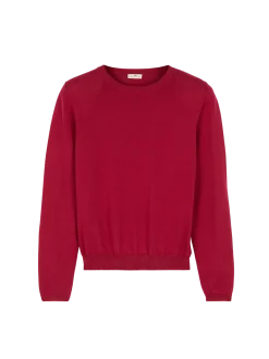 Pullover aus Bio-Baumwolle(weinrot, XS)
