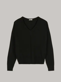 Pullover aus Bio-Wolle(schwarz, XS)