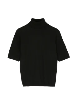 Pullover aus Bio-Wolle(schwarz, XS)