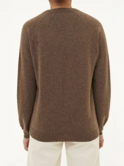 Pullover aus Yakhaar und Schafwolle(yak intarsia mittelbraun/hasel, XS)