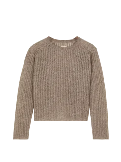 Pullover aus Yakhaar und Schurwolle(yak mix natur/hasel, S)