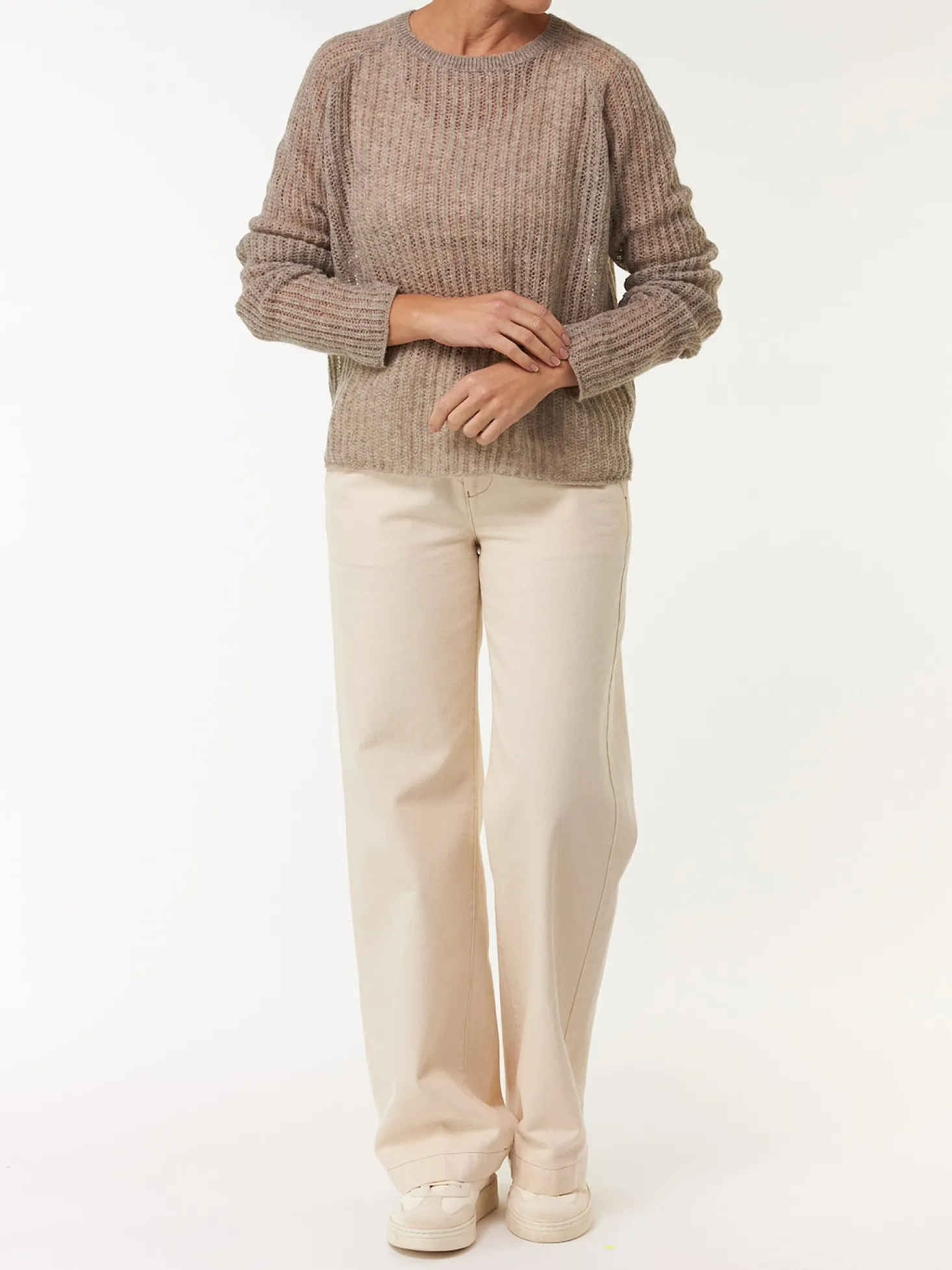 Pullover aus Yakhaar und Schurwolle(yak mix natur/hasel, S)