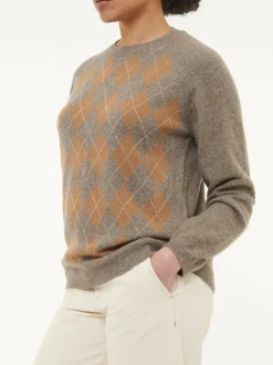 Pullover aus YakKamelhaar und Schurwolle (yak intarsia hasel/kamel, XS)