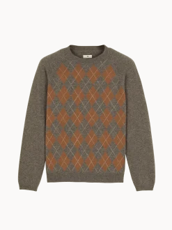 Pullover aus YakKamelhaar und Schurwolle (yak intarsia hasel/kamel, XS)