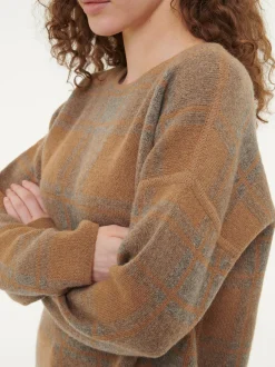 Pullover aus Yak und Kamelhaar(yak jacquard/karo, XS)