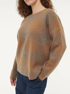 Pullover aus Yak und Kamelhaar(yak jacquard/karo, XS)