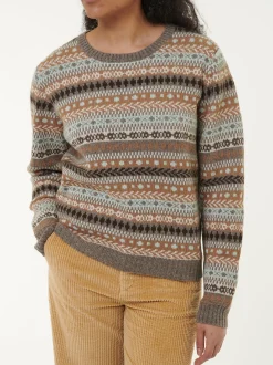 Pullover aus YakwolleWolle und Kamelhaar (yak gemustert eisblau, L)