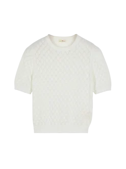 Pullover Halbarm aus Bio Baumwolle(offwhite, S)