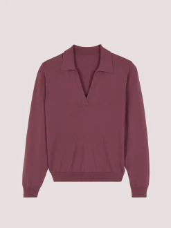 Pullover langarm aus Bio Baumwolle(traube, XS)