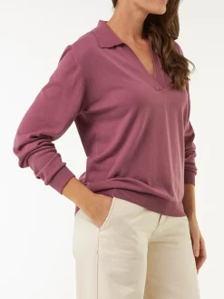 Pullover langarm aus Bio Baumwolle(traube, XS)