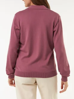 Pullover langarm aus Bio Baumwolle(traube, XS)