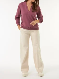Pullover langarm aus Bio Baumwolle(traube, XS)