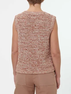 Pullunder aus Bio-Baumwolle(brown/offwhite, XS)