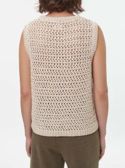 Pullunder aus Bio-Baumwolle(camelie/offwhite, XS)