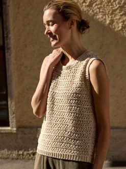 Pullunder aus Bio-Baumwolle(camelie/offwhite, XS)