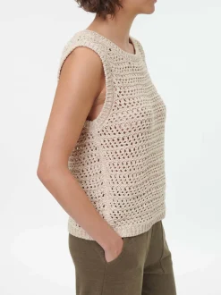 Pullunder aus Bio-Baumwolle(camelie/offwhite, XS)