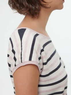 Pullunder aus Bio-Baumwolle(rose/multistreif , XL)