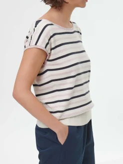 Pullunder aus Bio-Baumwolle(rose/multistreif , XL)