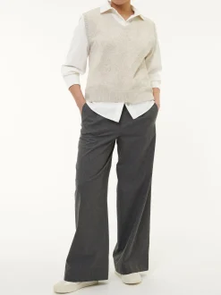 Pullunder aus Bio-Baumwolle und Wolle(sand melange, XS)