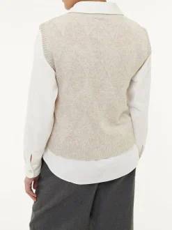 Pullunder aus Bio-Baumwolle und Wolle(sand melange, XS)