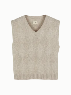 Pullunder aus Bio-Baumwolle und Wolle(sand melange, XS)