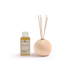 Pure FreudeRaumduft Set mit Zirbenholzdiffuser, rund