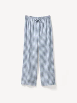 Pyjamahose aus Bio Baumwolle(blau/weiß karo, L)
