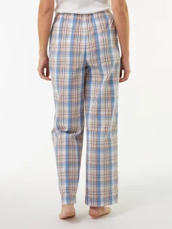 Pyjamahose aus Bio Baumwolle(karo azurblau/multicolor, XS)