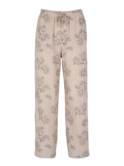 Pyjamahose lang aus Bio Baumwolle(wildrose beige, XS)