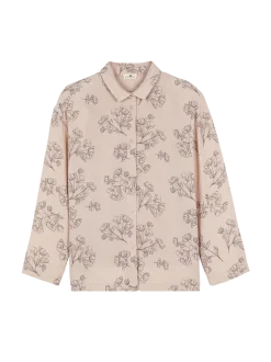 Pyjamashirt aus Bio Baumwolle(wildrose beige, L)