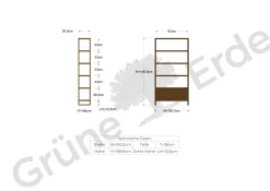 Regal QuintumVariante 1, B 1000 x T 360 x H 1985 mm (Eiche)