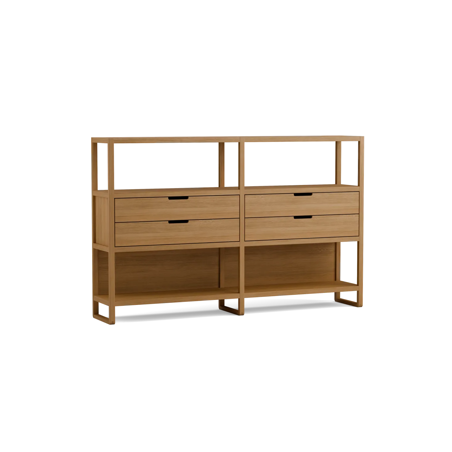 Regal QuintumVariante 2, B 1965 x T 360 x H 1255 mm (Eiche)
