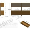 Regal QuintumVariante 3, B 1965 x T 360 x H 1255 mm (Eiche)